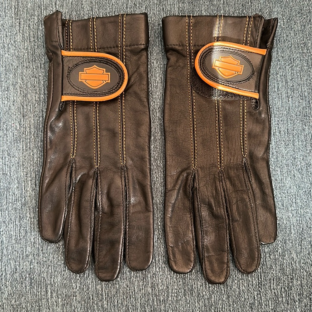 Harley-Davidson Black Leather Gloves.